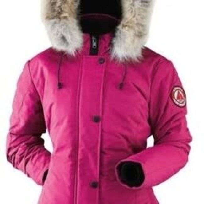 Manteau Angora Court Cintré Femme Fushia