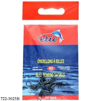 ETIC Émémérillons Etic Quick Attach/Swivel Black 5/Pqt