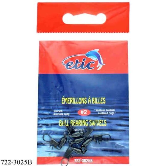 Émémérillons Etic Quick Attach/Swivel Black 5/Pqt