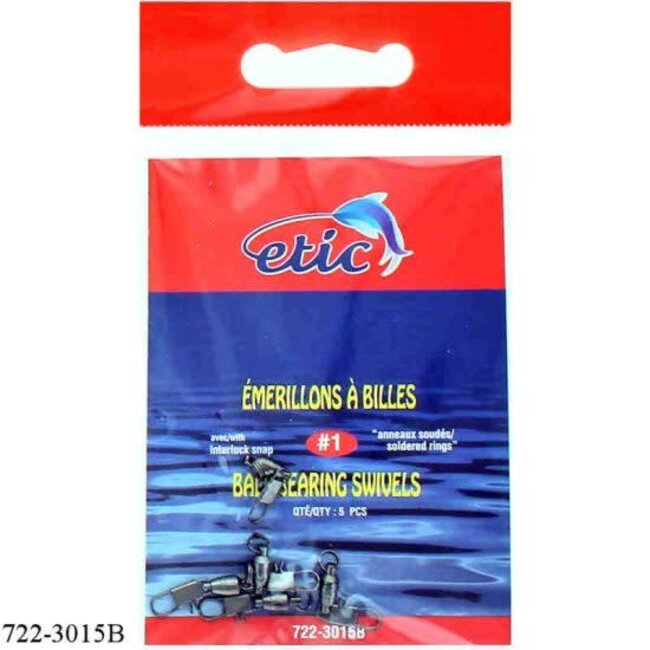 Etic Quick Attach/ Ball Bearing Swivel Black 5/Pkg