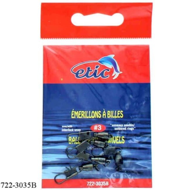 Émémérillons Etic Quick Attach/Swivel Black 5/Pqt