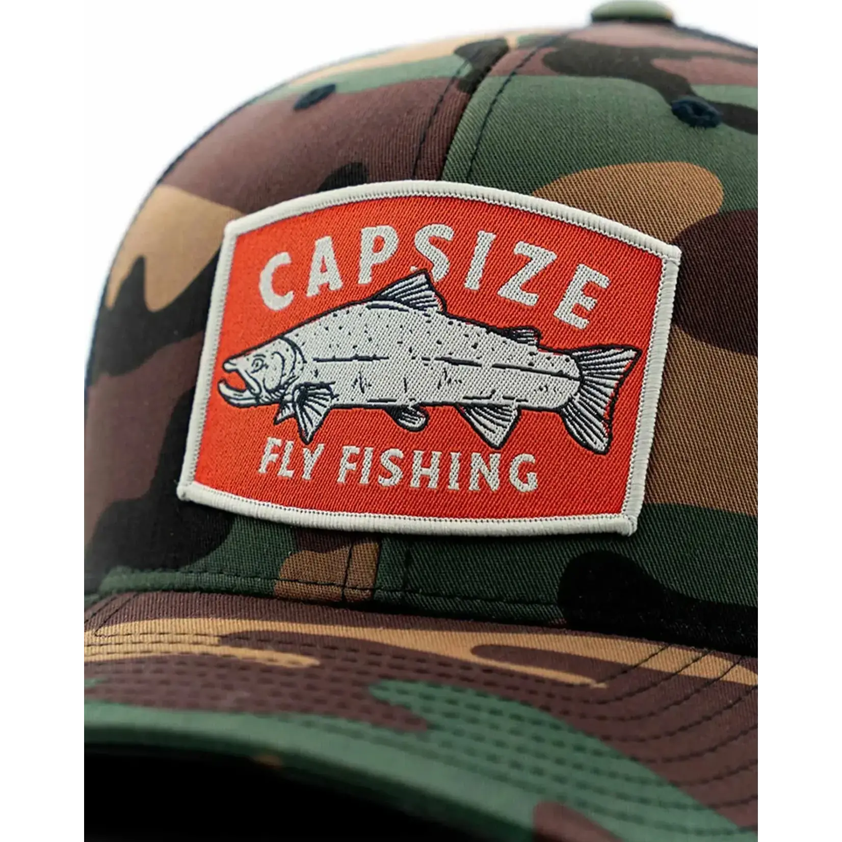 Capsize Fly Fishing Casquette Capsize Trucker Camo Patch Saumon