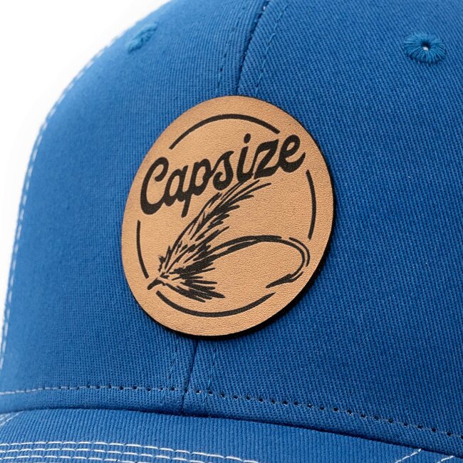 Capsize Kids' Fly Fishing Trucker Cap Leather