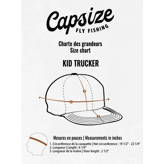 Casquette Capsize Trucker Mouche En Cuir Pour Enfant