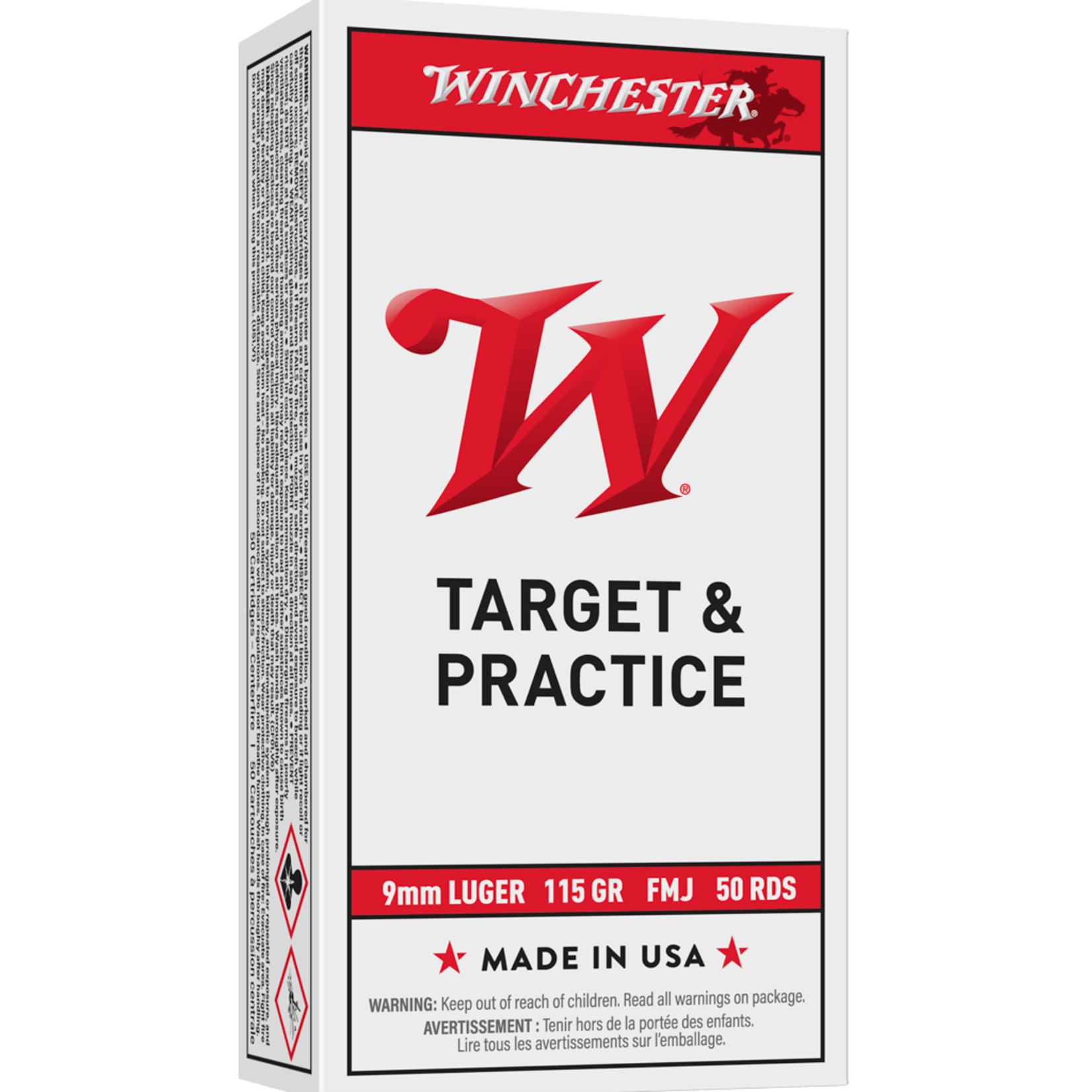 WINCHESTER Munitions Winchester Target Cal.9mm Luger 115Gr Fmj 50/Pqt
