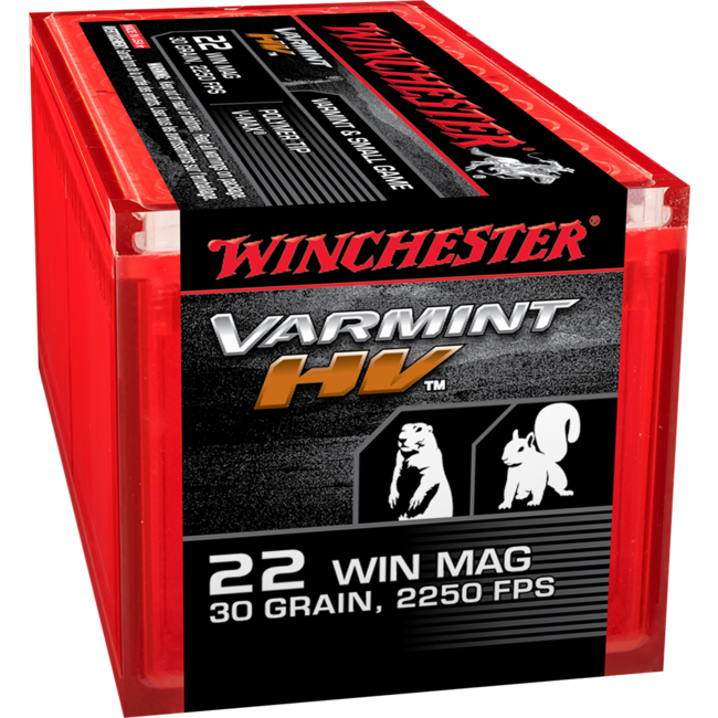 Winchester Varmint HV Ammunition Cal.22 Win Mag 30Gr