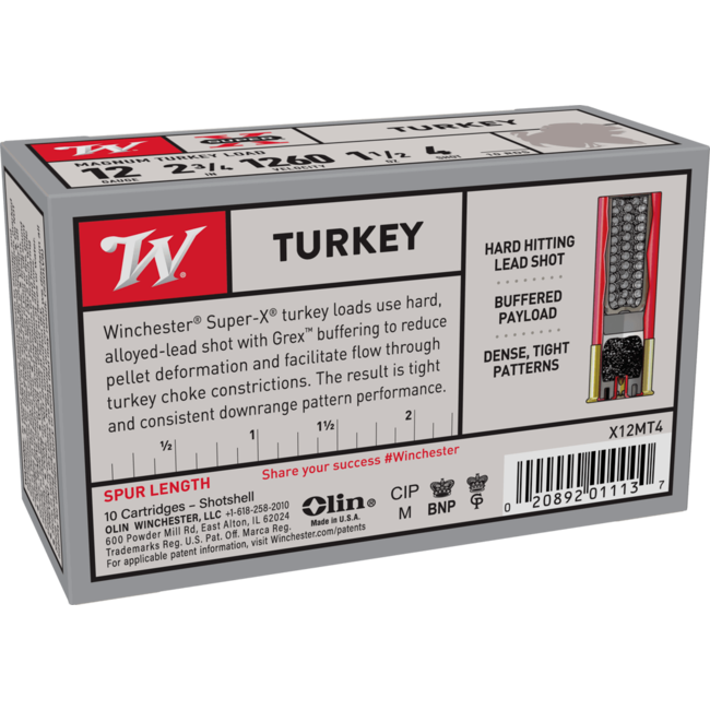 Winchester Super-X Ammunition Cal.12 2-3/4" #4 1-1/2 Oz