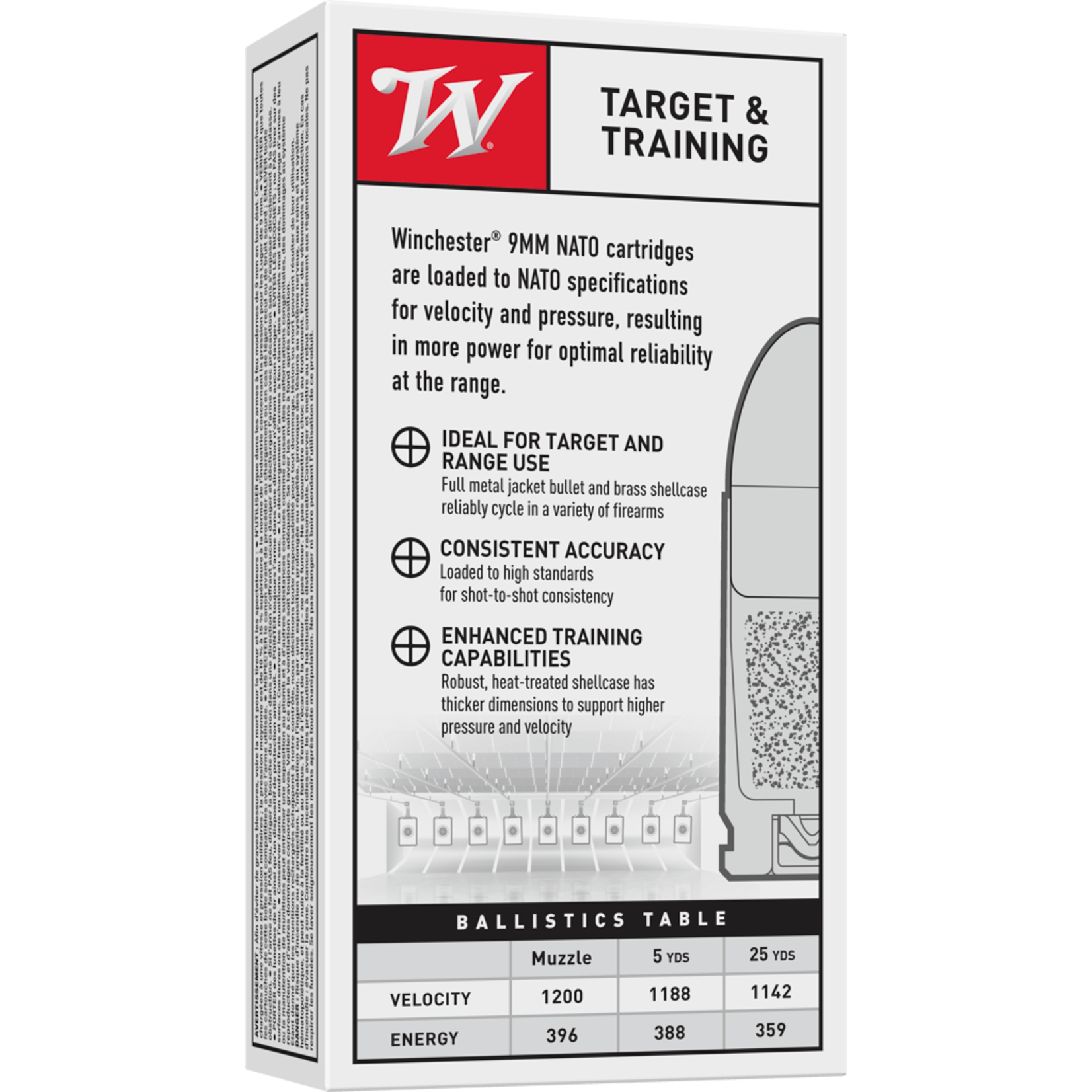 WINCHESTER Munitions Winchester Target Cal.9mm Nato 124Gr Fmj 50/Pqt