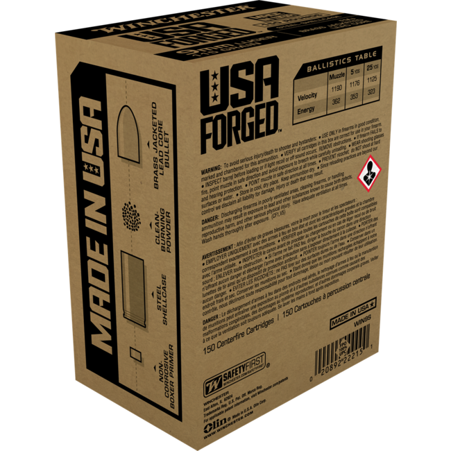 Winchester USA Forged Ammunition Cal. 9mm Luger 115Gr FMJ - Pack of 150