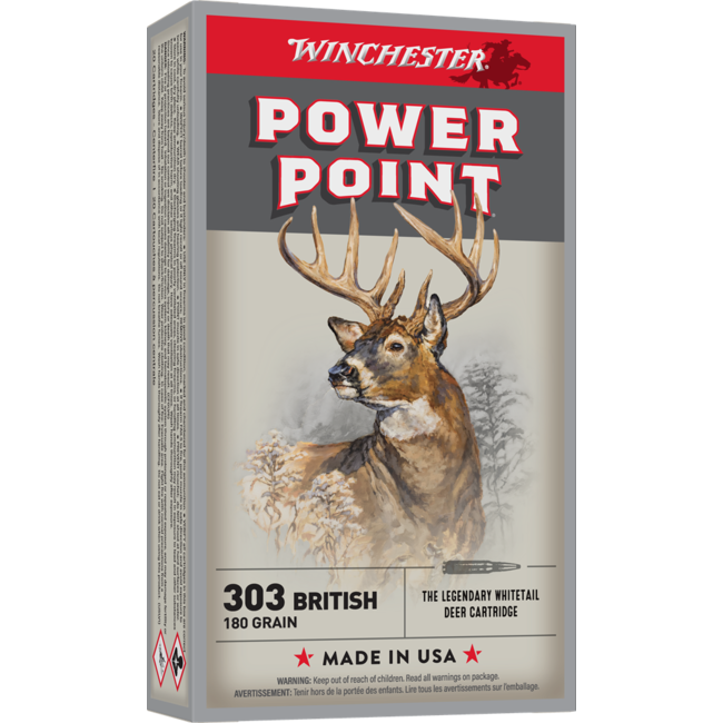 Munitions Winchester Power-Point Cal.303 British 180 Gr