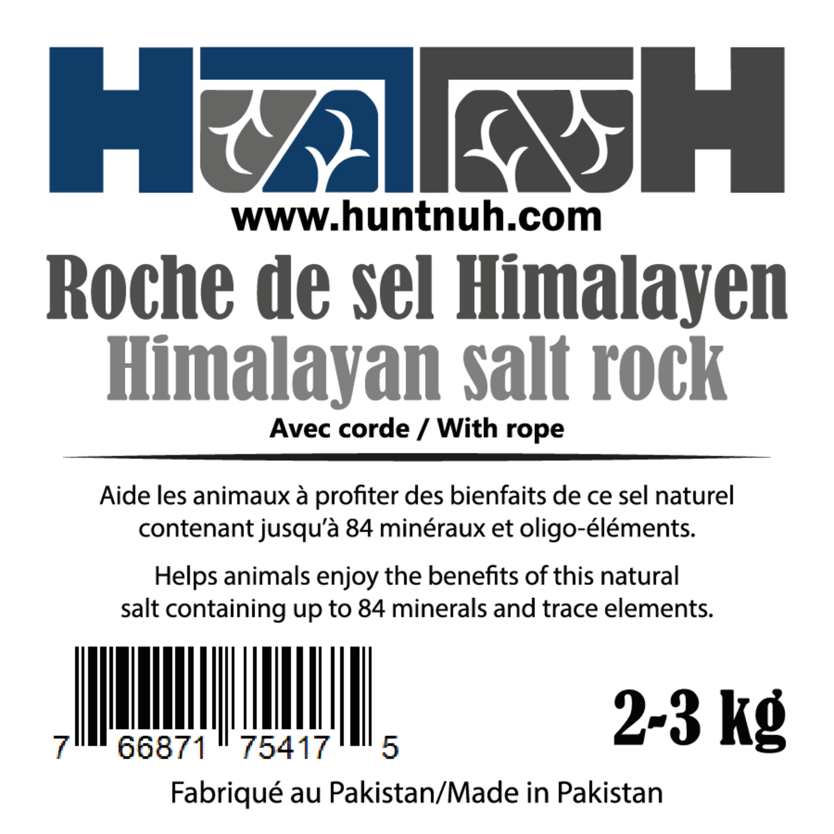 HUNTNUH Roche de Sel Himalayen Huntnuh  2-3 kg