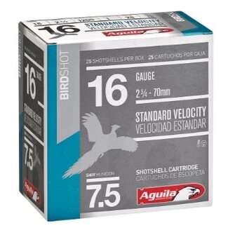 AGUILA Aguila Bird Shot Ammunition 16 Gauge 2-3/4'' #7.5 1Oz