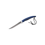 BUCK KNIVES Couteau à Filet Pliable Buck Knives Silver Creek  Rubber Bleu Titanium 6.5''