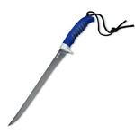 BUCK KNIVES Couteau à Filet Buck Knives Silver Creek Rubber Bleu Lame Titanium de 9-5/8''