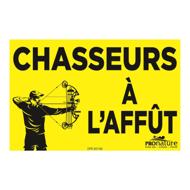 Affiche Pronature Chasseurs À L'Affût -Arc-