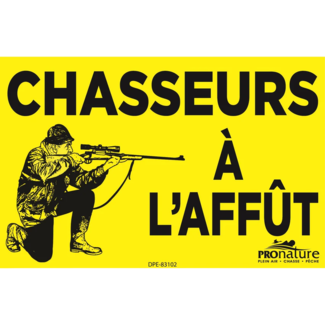 PRONATURE Affiche Pronature Chasseurs À L'Affût Arme À Feu