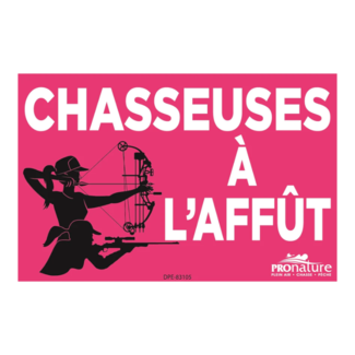PRONATURE Affiche Pronature Chasseuses À L'Affût Rose