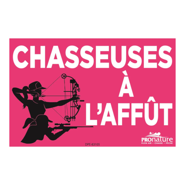 Affiche Pronature Chasseuses À L'Affût Rose