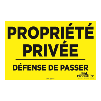 PRONATURE Pronature Poster Private Property - No Trespassing