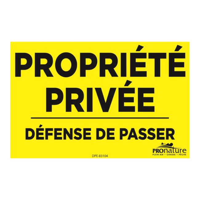 Pronature Poster Private Property - No Trespassing