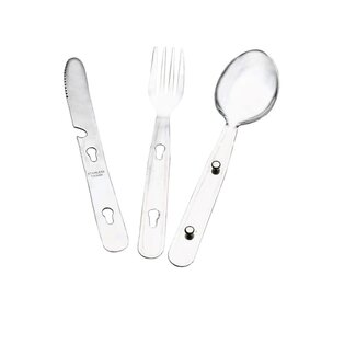 WORLD FAMOUS World Famous Stainless Steel 3-Piece Utensil Set