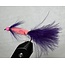 Wooly Bugger Fly Purple Fluorescent Pink #8 B.H.