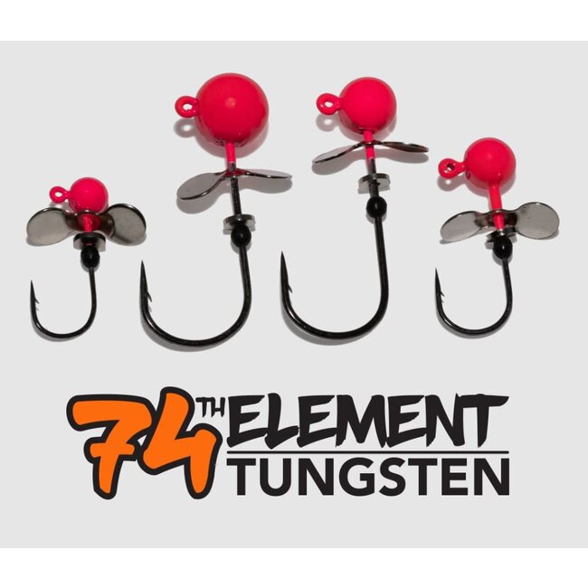 74TH Element Helicopter Jig Head Orange  3/PKG