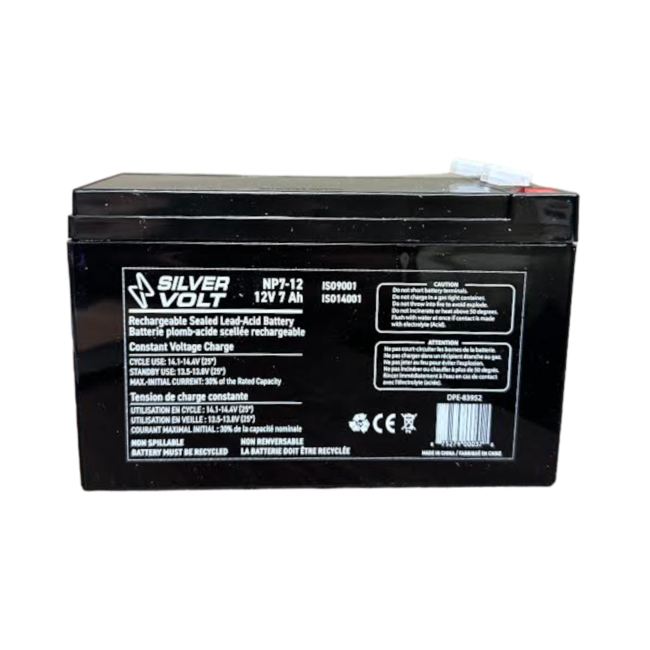 Batterie Plomb -Acide Scellée Rechargable Silver Volt 12 v 7ah
