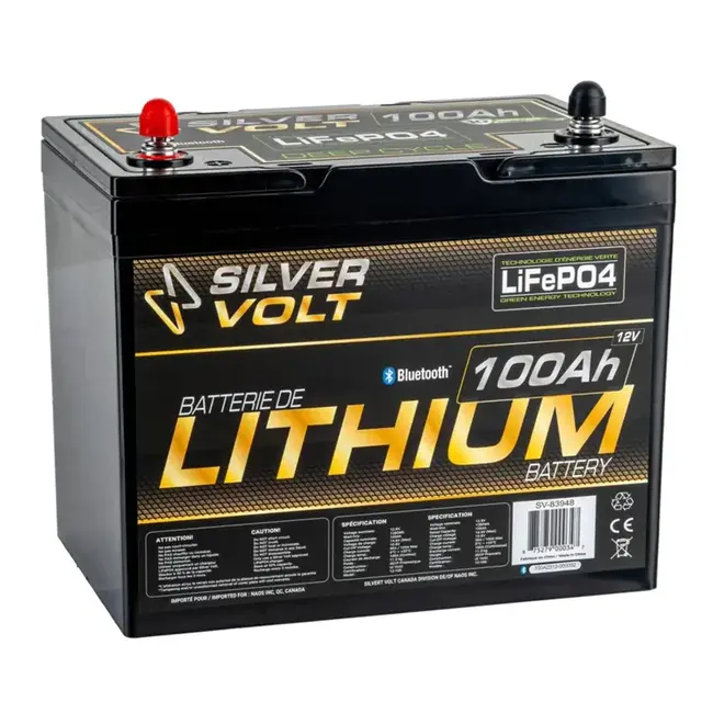 Batterie Lithium Silver Volt  100Ah  Bluetooth 1280Wh