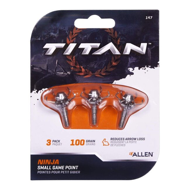 Pointes de Chasse Allen Titan pour Petit Gibier 100 Gr 3 / Pqt