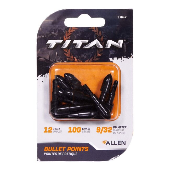 Pointes de Pratique Allen Titan 100 Gr 9/32 12/pqt