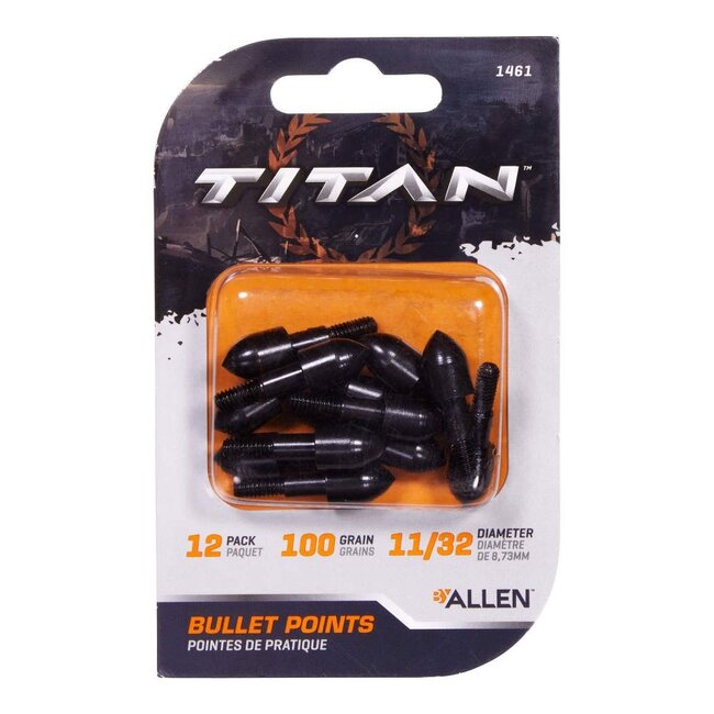 Allen Titan Practice Points 100 Gr 11/32 12/pkg
