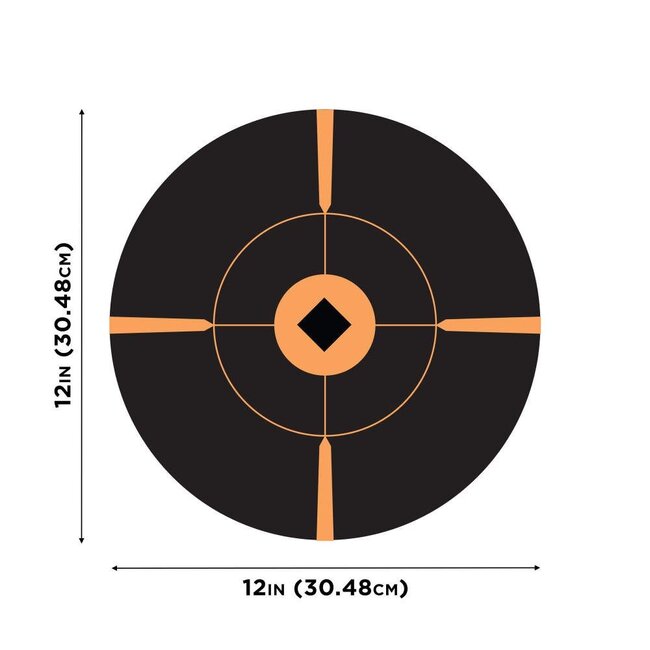 Allen Ez Aim Adhesive Bullseye 12" Paper Targets 5/Pkg