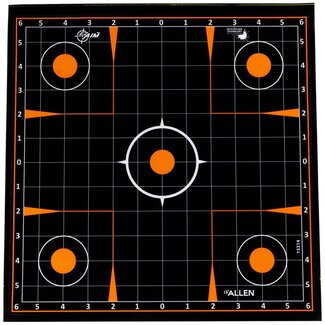 ALLEN Cibles Autocollantes Allen Ez Aim Sight-In Target 12X12'' 5/Qté