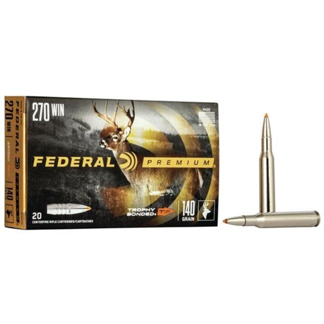 Federal Premium Trophy Bonded Tip Munitions Cal.270 Win 140gr