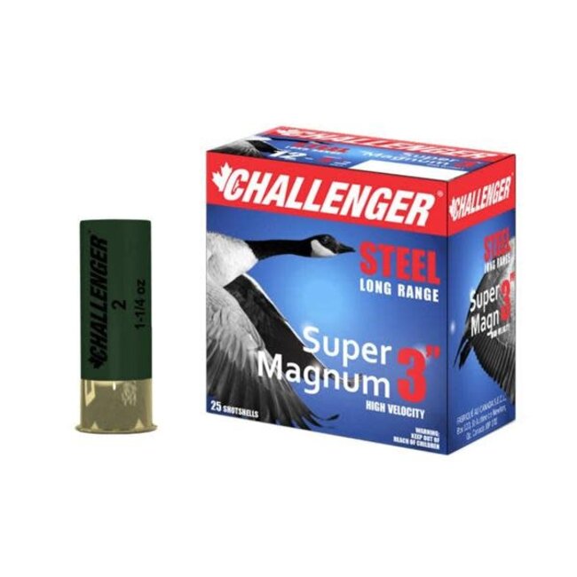 Challenger Ammunition Steel Super Magnum  Cal.12 3" #2 1-1/4 oz