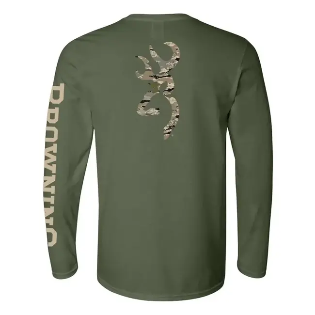 Browning Men Shirt Long Sleeve Ovix Buckmark