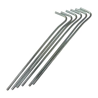 WORLD FAMOUS World Famous Steel L Tent Pegs 8'' 6/pkg