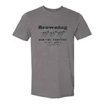 BROWNING Chandail Manches Courtes Browning Three Dog Homme Gris