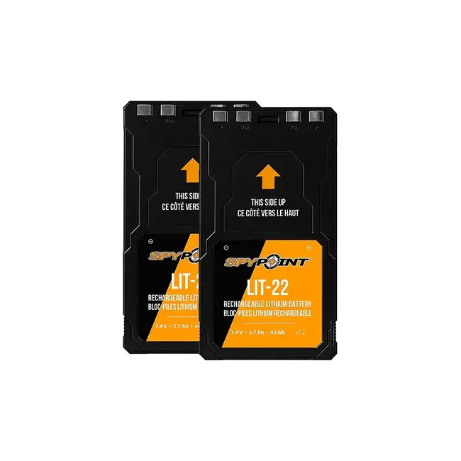 Batterie  Lithium Spypoint Rechargeable  Lit-22 en paquet de 2