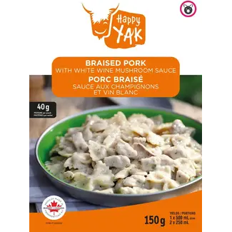 HAPPY YAK Porc Braisé Sauce Aux Champignons Vin Blanc Happy Yak 150g