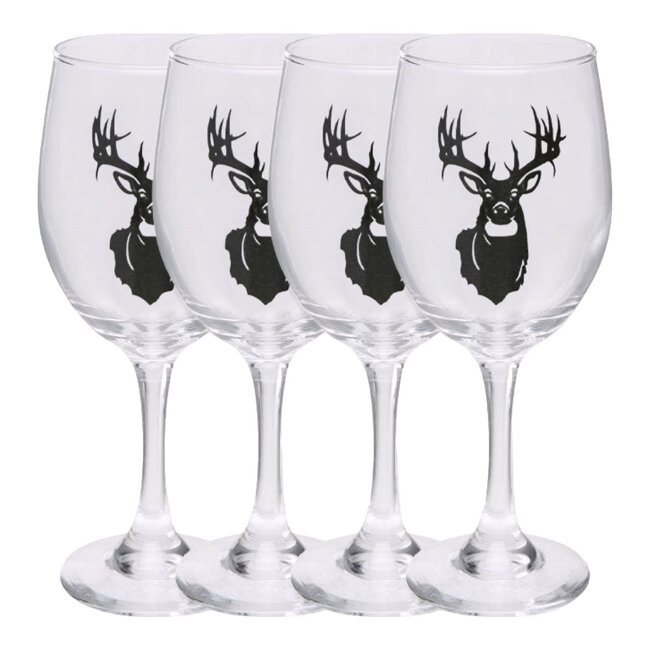 EDC Deer Wine Glasses 14oz 4/Pkg