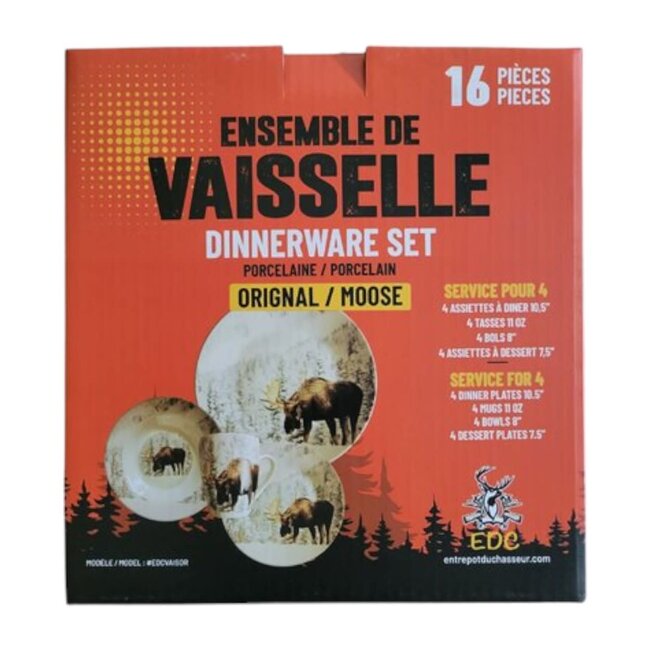 Ensemble De Vaisselle Edc Moose En Porcelaine