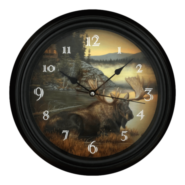 EDC Clock with Moose Landscape 12''