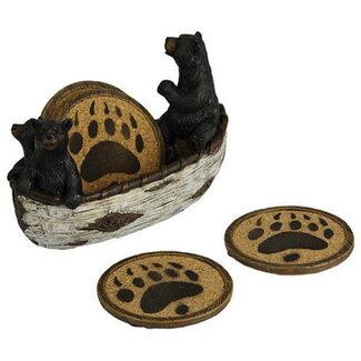 RIVER'S EDGE PRODUCTS Rivers Edge Coaster Set Bear in Boat