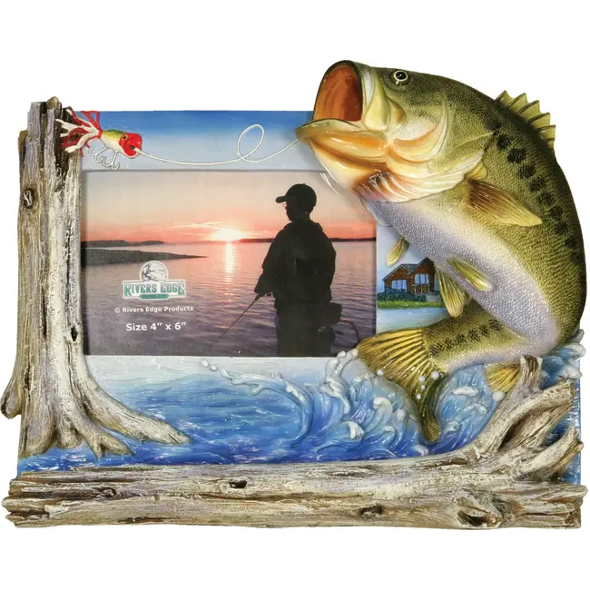 Rivers Edge Picture Frame 4x6 inch Bass