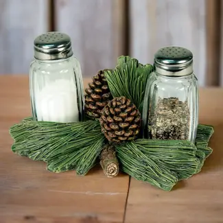 RIVER'S EDGE PRODUCTS Rivers Edge Salt and Pepper Shakers Pine Cone