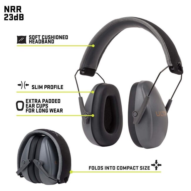Allen Ultrx Thin Profile Gray Hearing Protector