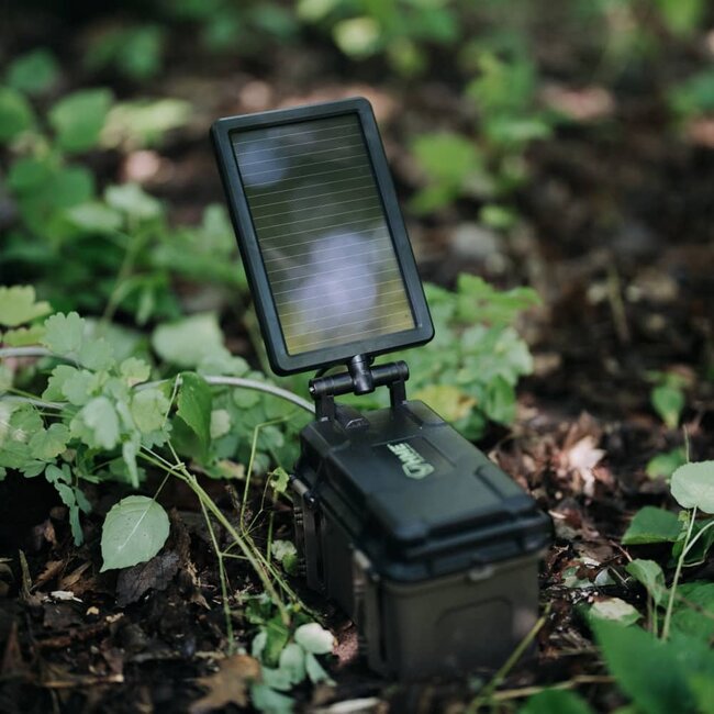 Batterie 12 Volt HME Avec Boîtier Et  Panneau Solaire