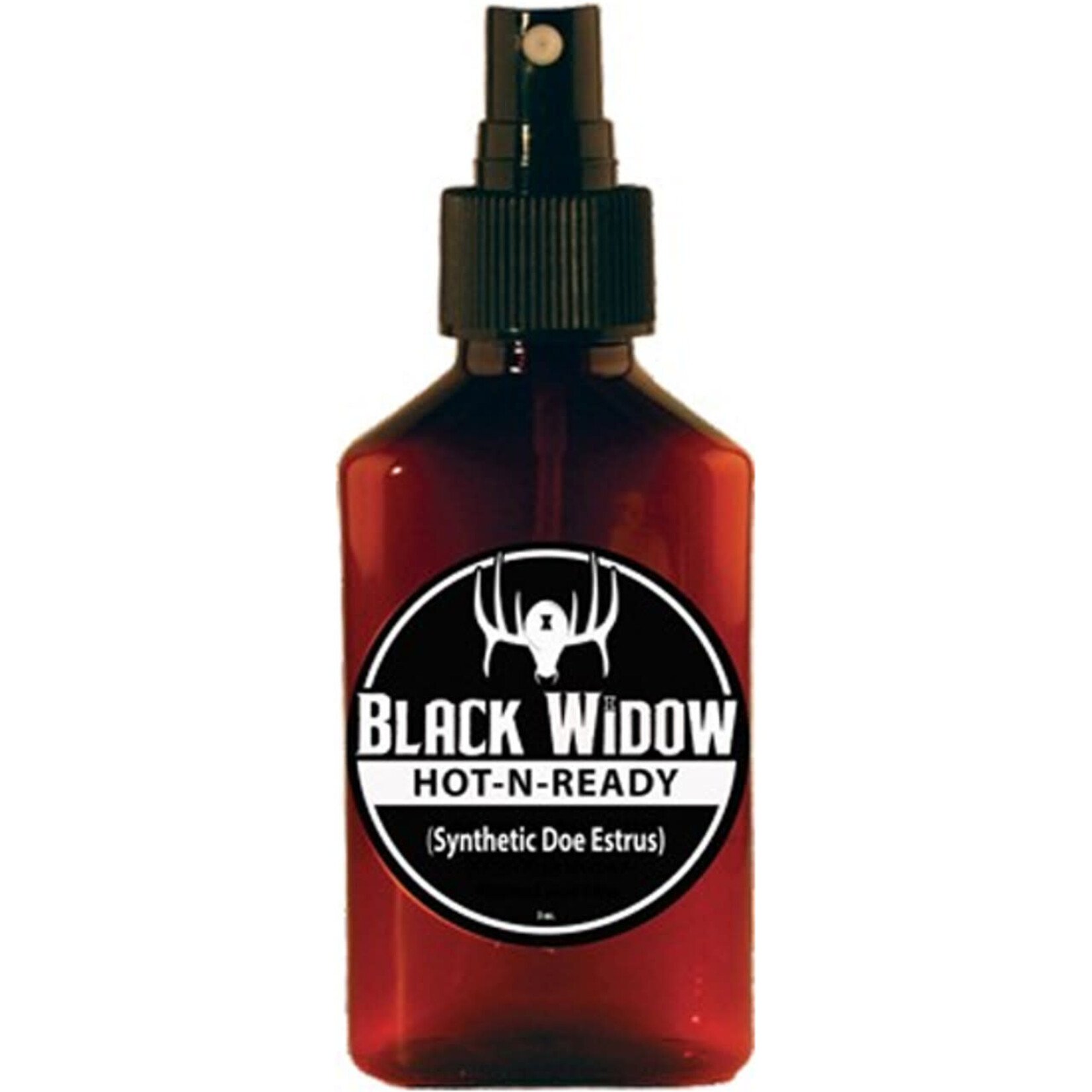 BLACK WIDOW LURES Urine Synthétique De Chevreuil Black Widow Hot-N-Ready Biche En Chaleur 3 oz